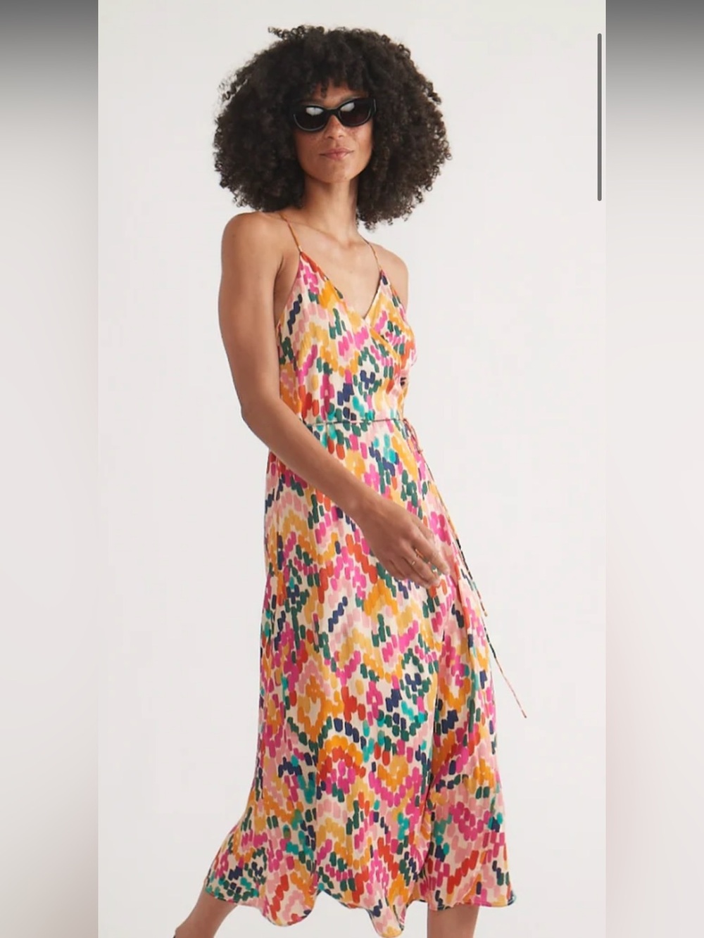 Marine Layer Archive Emma Wrap Dress | Bright Watercolor